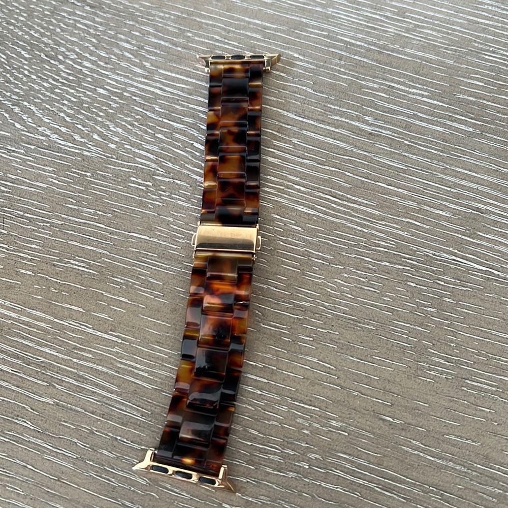 Tortoise and Gold Apple Watch Band